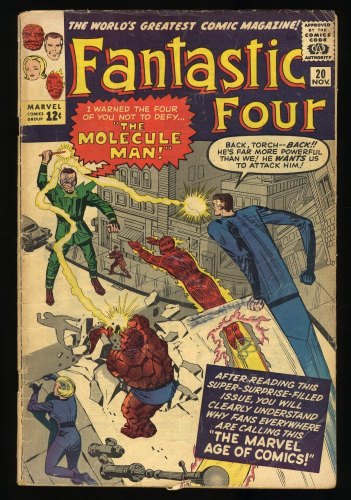 Cover Scan: Fantastic Four #20 GD/VG 3.0 Origin and 1st Full App of Molecule Man! - Item ID #364212