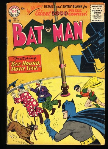 Cover Scan: Batman #103 FN- 5.5 Bat-hound Robin Appearances! - Item ID #364566