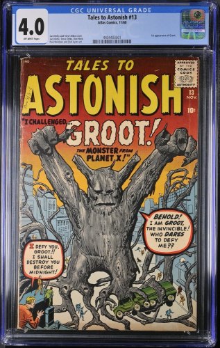 Cover Scan: Tales To Astonish #13 CGC VG 4.0 Off White 1st Groot Guardians of the Galaxy! - Item ID #365489