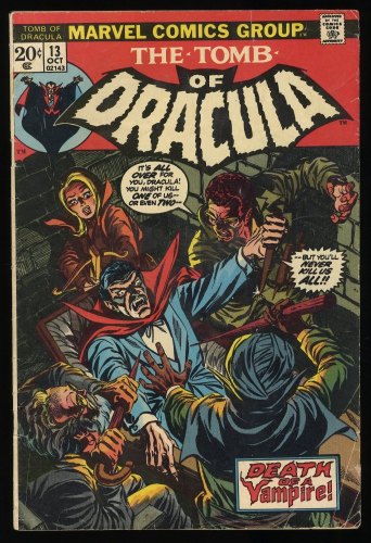 Cover Scan: Tomb Of Dracula #13 VG 4.0 Origin Blade 1st Deacon Frost! - Item ID #365803