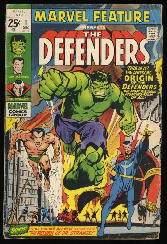 Cover Scan: Marvel Feature #1 GD/VG 3.0 1st Appearance and Origin Defenders! - Item ID #365806