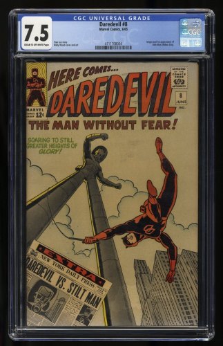 Cover Scan: Daredevil #8 CGC VF- 7.5 1st Appearance of Stilt-Man! - Item ID #366299