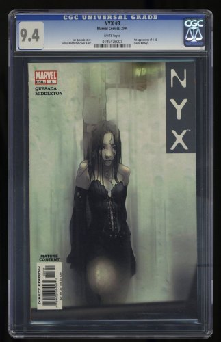 Cover Scan: NYX #3 CGC NM 9.4 White Pages 1st Appearance X-23 (Laura Kinney)! - Item ID #366308
