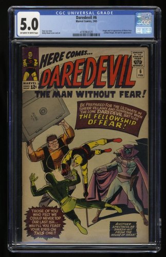 Cover Scan: Daredevil #6 CGC VG/FN 5.0 1st full Appearance of Mr. Mister Fear! - Item ID #366332