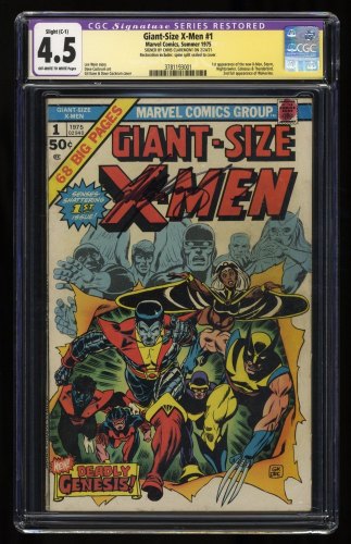 Cover Scan: Giant-Size X-Men #1 CGC VG+ 4.5 SS Signed Claremont (Restored) - Item ID #366343