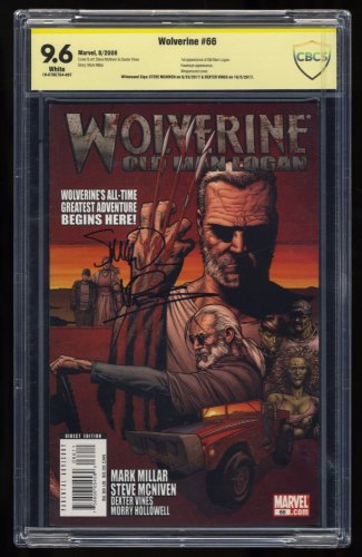 Cover Scan: Wolverine #66 CBCS NM+ 9.6 Signed McNiven Vines! 1st Appearance Old Man Logan! - Item ID #366347