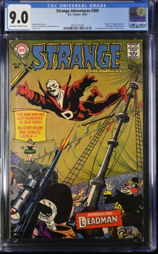 Cover Scan: Strange Adventures #205 CGC VF/NM 9.0 1st Appearance Deadman! - Item ID #366460