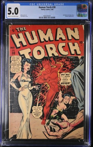Cover Scan: Human Torch #30 CGC VG/FN 5.0 Syd Shores Cover! Sub-Mariner Appearance!  - Item ID #367168