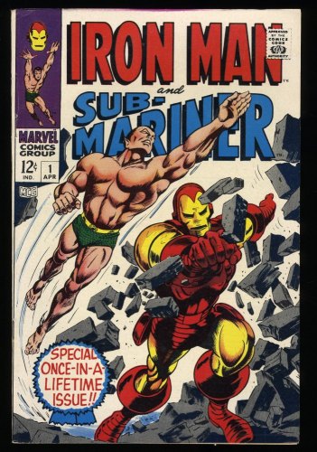 Cover Scan: Iron Man and Sub-Mariner #1 VF- 7.5 Predates 1st Issues! Whiplash App! - Item ID #367963
