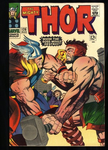 Cover Scan: Thor #126 FN/VF 7.0 1st issue Hercules Cover! Jack Kirby Cover! - Item ID #368796