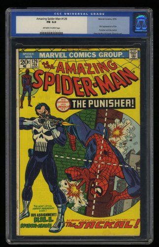 Cover Scan: Amazing Spider-Man #129 CGC FN 6.0 1st Appearance of Punisher! - Item ID #368815