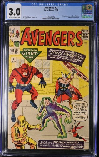 Cover Scan: Avengers #2 CGC GD/VG 3.0 1st Space Phantom Hulk Leaves! Jack Kirby! - Item ID #369216