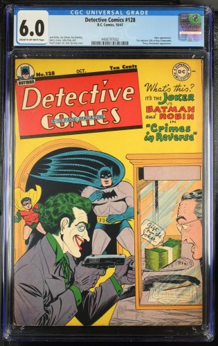 Cover Scan: Detective Comics #128 CGC FN 6.0 Joker Cover and Story! Dick Sprang Cover! - Item ID #369615