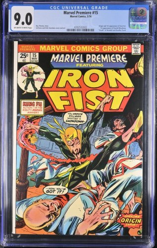 Cover Scan: Marvel Premiere #15 CGC VF/NM 9.0 1st Appearance Origin Iron Fist! - Item ID #369625