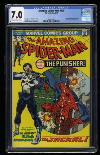 Cover Scan: Amazing Spider-Man #129 CGC FN/VF 7.0 1st Appearance of Punisher! - Item ID #369811