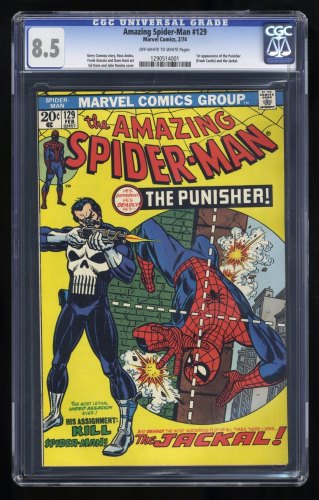Cover Scan: Amazing Spider-Man #129 CGC VF+ 8.5 1st Appearance of Punisher! - Item ID #370046