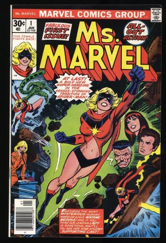Cover Scan: Ms. Marvel #1 VF- 7.5 1st Appearance Carol Danvers as Ms. Marvel! - Item ID #370728