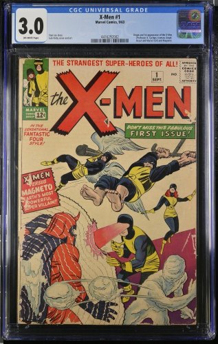 Cover Scan: X-Men (1963) #1 CGC GD/VG 3.0 Off White Origin 1st Appearance of Magneto!  - Item ID #371014