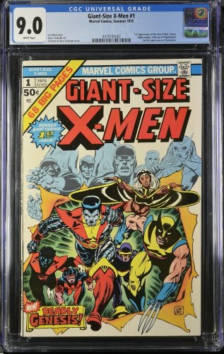 Cover Scan: Giant-Size X-Men #1 CGC VF/NM 9.0 White Pages 1st Appearance New Team! Storm! - Item ID #372926