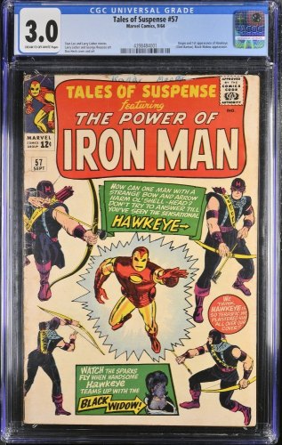 Cover Scan: Tales Of Suspense #57 CGC GD/VG 3.0 1st Appearance of Hawkeye! - Item ID #372927