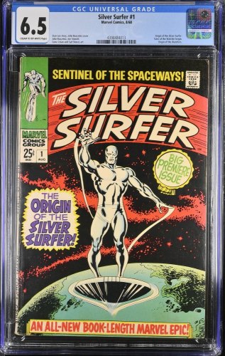 Cover Scan: Silver Surfer (1968) #1 CGC FN+ 6.5 Origin Issue 1st Solo Title! - Item ID #372939