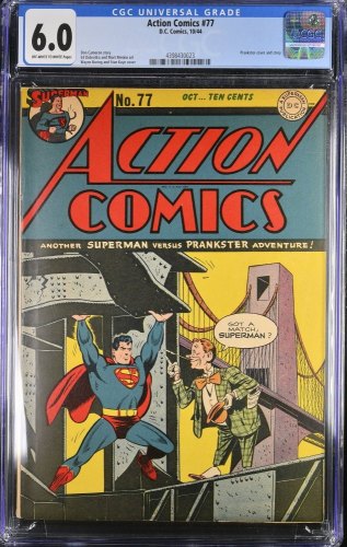 Cover Scan: Action Comics #77 CGC FN 6.0 The Vigilante! Boring/Kaye Cover! - Item ID #372977
