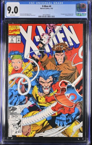 Cover Scan: X-Men (1991) #4 CGC VF/NM 9.0 1st Appearance Quicksilver Scarlet Witch!  - Item ID #373300