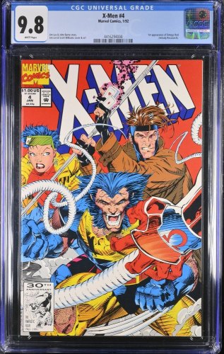 Cover Scan: X-Men (1991) #4 CGC NM/M 9.8 1st Appearance Quicksilver Scarlet Witch!  - Item ID #373301