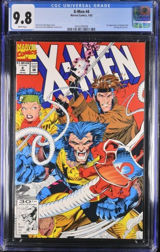 Cover Scan: X-Men #4 CGC NM/M 9.8 White Pages 1st Appearance Quicksilver Scarlet Witch!  - Item ID #373302