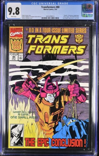 Cover Scan: Transformers #80 CGC NM/M 9.8 White Pages Last Issue!  Hard to Find! - Item ID #373306
