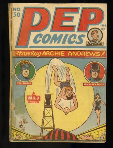 Cover Scan: Pep Comics #50 P 0.5 Early Archie! Black Hood and Shield Appearances! - Item ID #373318