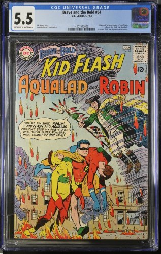 Cover Scan: Brave And The Bold #54 CGC FN- 5.5 1st Appearance Teen Titans! - Item ID #374250