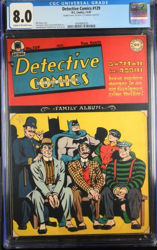 Cover Scan: Detective Comics #129 CGC VF 8.0 DOUBLE COVER Jack Burnley/Charles Paris Cover! - Item ID #375629