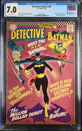 Cover Scan: Detective Comics #359 CGC FN/VF 7.0 1st Appearance Batgirl (Barbara Gordon)! - Item ID #375633