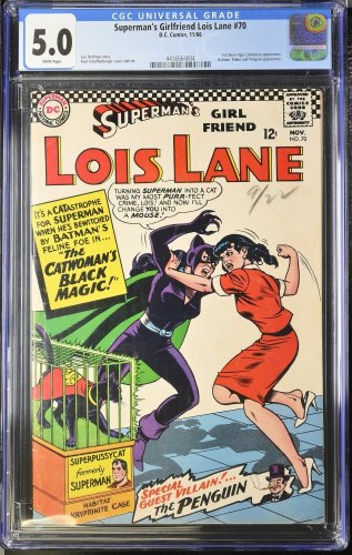 Cover Scan: Superman's Girl Friend, Lois Lane #70 CGC VG/FN 5.0 White Pages 1st SA Catwoman - Item ID #375642