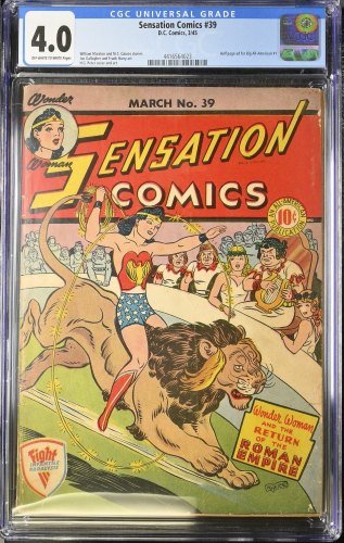 Cover Scan: Sensation Comics #39 CGC VG 4.0 Off White to White - Item ID #375661
