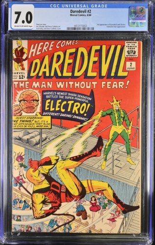 Cover Scan: Daredevil (1964) #2 CGC FN/VF 7.0 2nd Appearance Daredevil Electro Kirby Cover! - Item ID #375671
