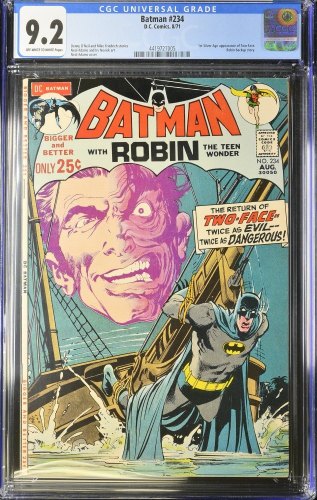 Cover Scan: Batman #234 CGC NM- 9.2 1st Appearance of Silver Age Two-Face! - Item ID #377071