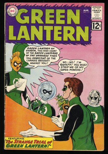 Cover Scan: Green Lantern #11 VG+ 4.5 Trial of Green Lantern! - Item ID #378070