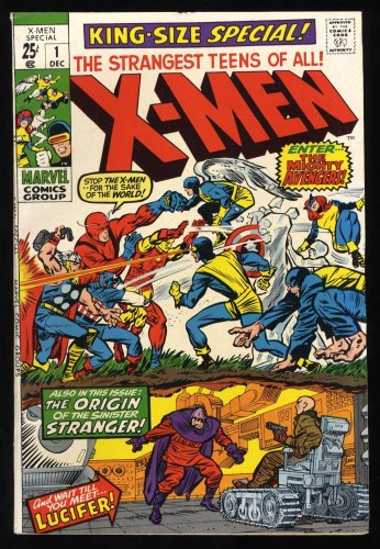 Cover Scan: X-Men Annual (1970) #1 VF 8.0 Stan Lee! Jack Kirby! Origin of the Stranger! - Item ID #425395