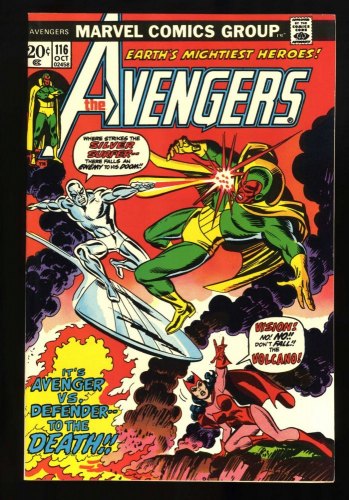 Cover Scan: Avengers #116 NM 9.4 Silver Surfer Vs Vision Defenders! - Item ID #433451