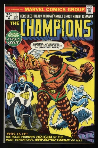 Cover Scan: Champions (1975) #1 NM 9.4 Ghost Rider Black Widow Hercules! - Item ID #434377