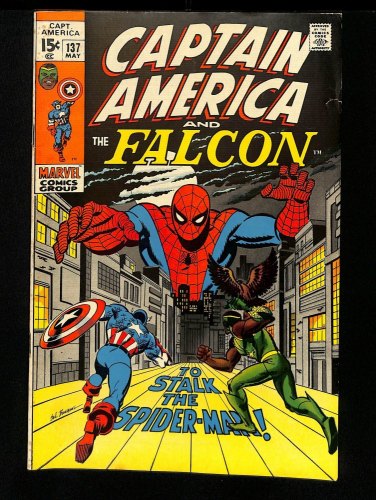 Cover Scan: Captain America #137 VF- 7.5 Spider-Man and Falcon Appearance! - Item ID #434502