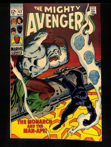 Cover Scan: Avengers #62 VF 8.0 1st Appearance Man-Ape! Black Panther! - Item ID #435307