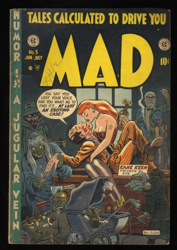 Cover Scan: Mad #5 VG- 3.5 Classic EC Cover!  Golden Age! - Item ID #435343