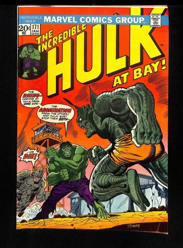 Cover Scan: Incredible Hulk #171 VF- 7.5 Abomination Appearance! - Item ID #435729