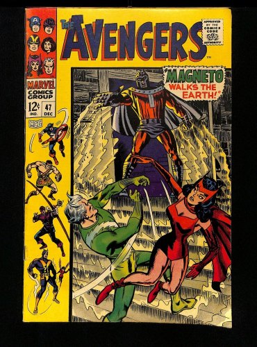 Cover Scan: Avengers #47 VG+ 4.5 1st App. Dane Whitman! Magneto! Black Knight! - Item ID #436339