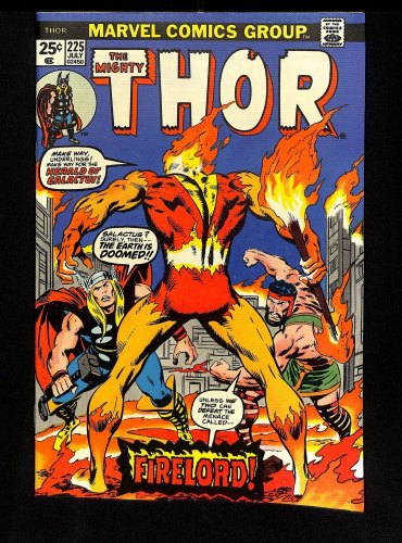 Cover Scan: Thor #225 VF+ 8.5 1st Appearance of Firelord! John Buscema Cover! - Item ID #437183