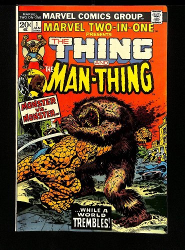 Cover Scan: Marvel Two-In-One (1974) #1 VF- 7.5 Thing Vs. Man-Thing! Molecule Man! - Item ID #437873