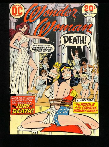 Cover Scan: Wonder Woman #207 VF- 7.5 Bondage Cover 1973! Ric Estrada Cover! - Item ID #438154